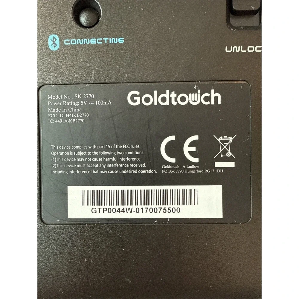 Goldtouch Keyboard SK-2770 Wireless Bluetooth Adjustable Ergonomic Tested